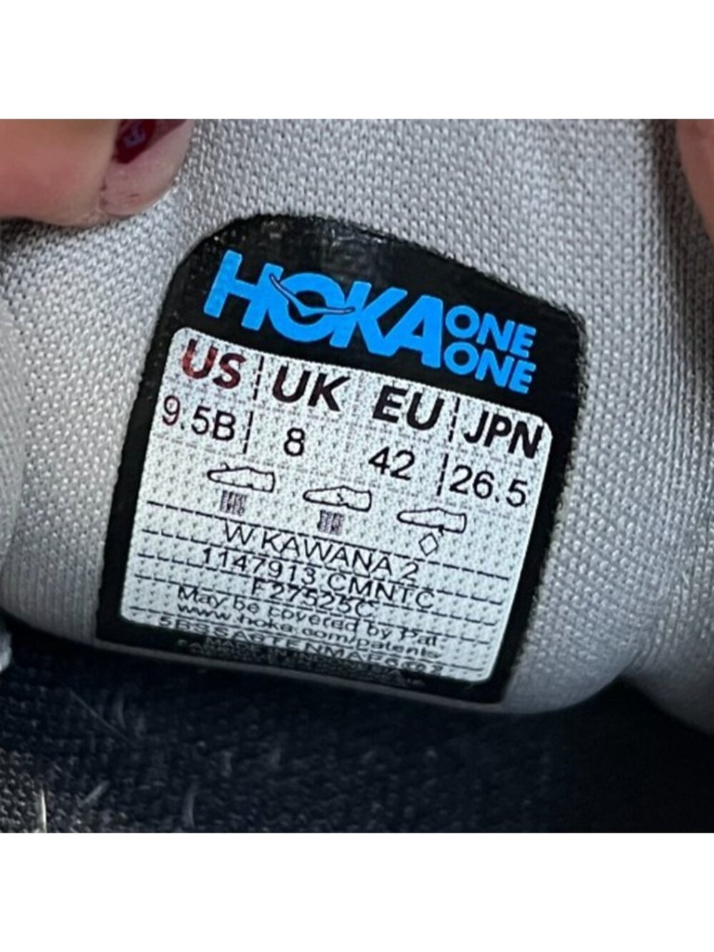 Hoka One One Kawana 2 Womens Size 9.5 Gray Red Athletic Running Shoes Sneakers - Picture 10 of 11